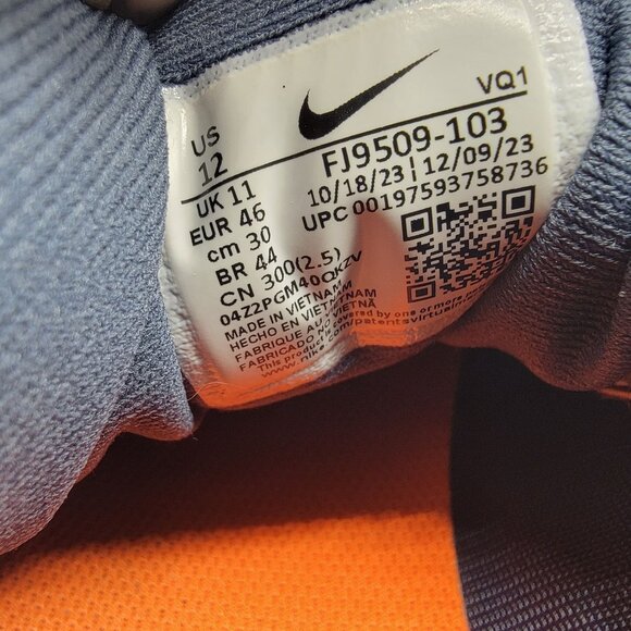 Nike Air Winflo 11 Sail Mens 12 White Total Orange Athletic Shoes FJ9509-103 - Picture 7 of 13